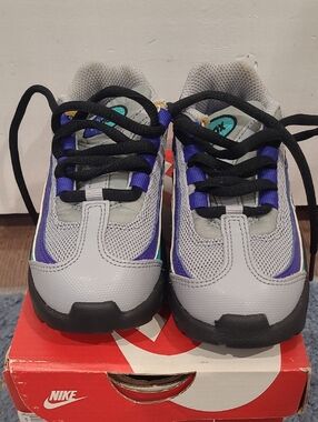 Nike Toddler Little MAX '95 Wolf Grey, Black Indigo Athletic Sneakers Size 8c